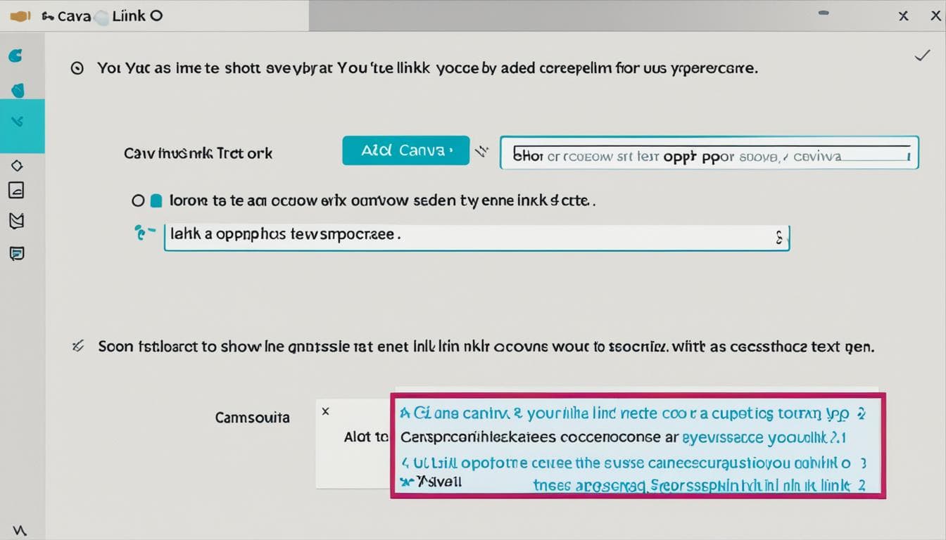 Adding hyperlink in Canva