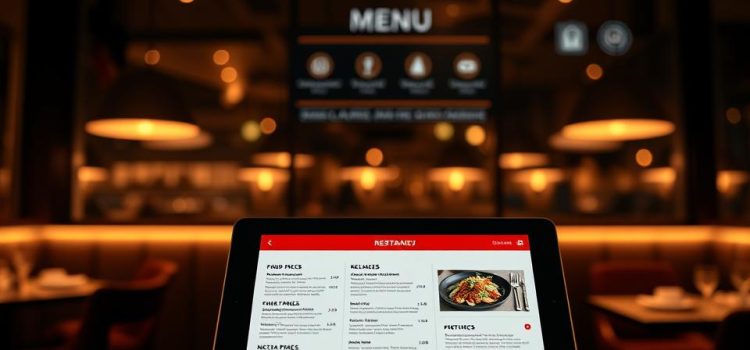 UX design for digital menus